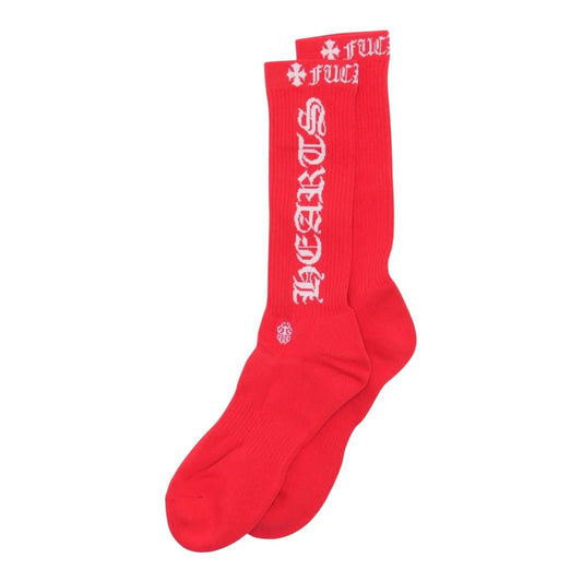 Chrome Hearts Logo Socks Red