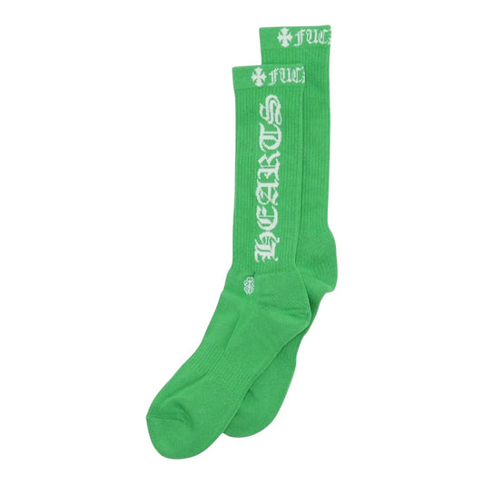Chrome Hearts Logo Socks Green
