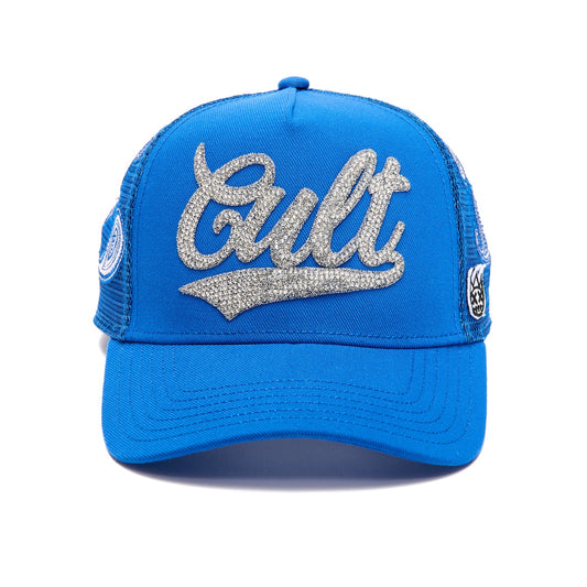 Cult Crystal Script Logo Hat Royal Blue