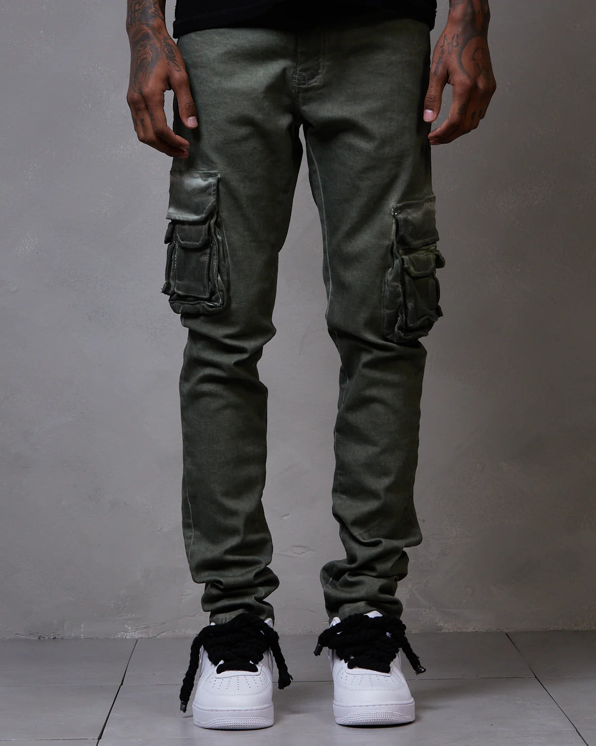 Solace Skinny Cargo Jean Olive