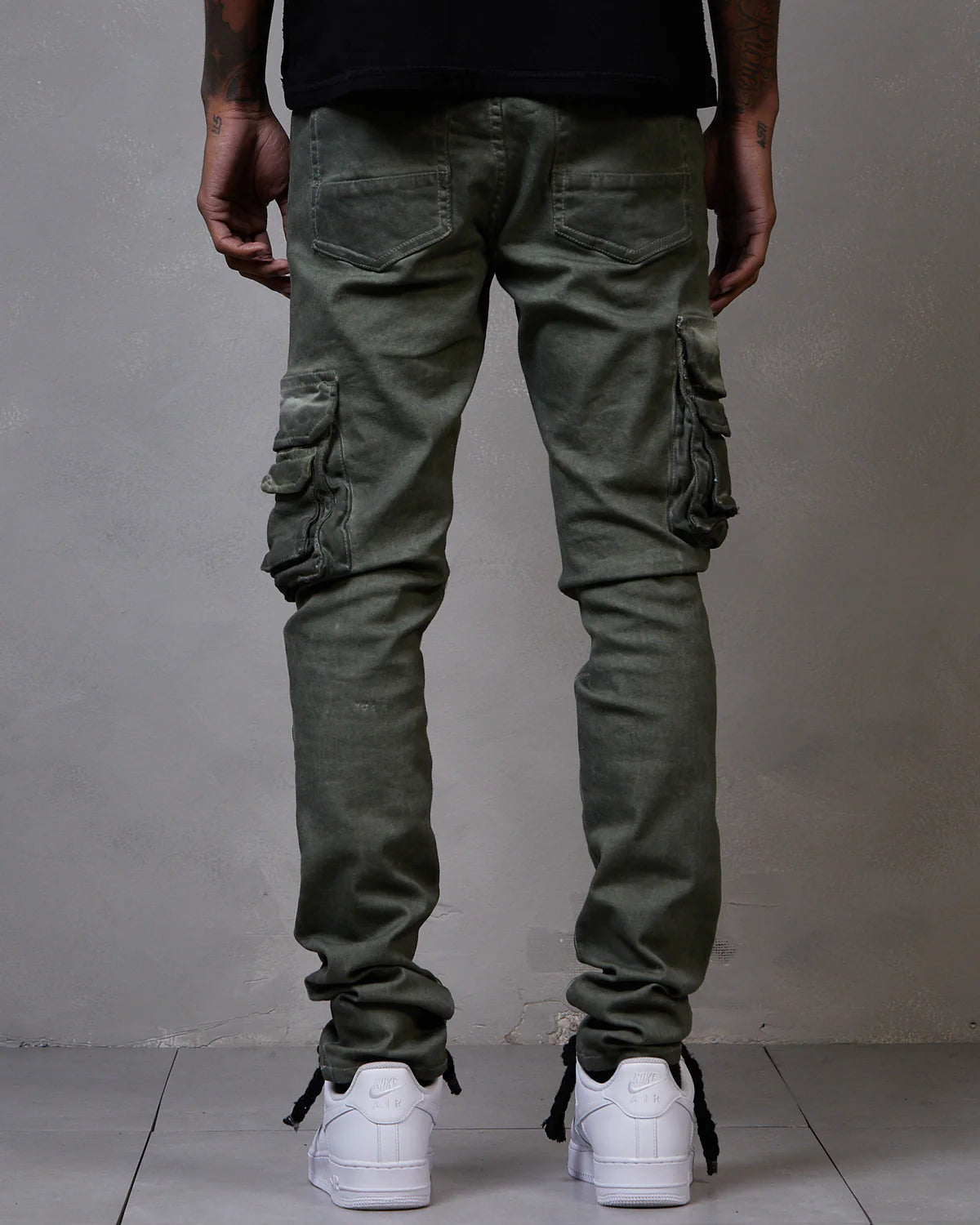 Solace Skinny Cargo Jean Olive