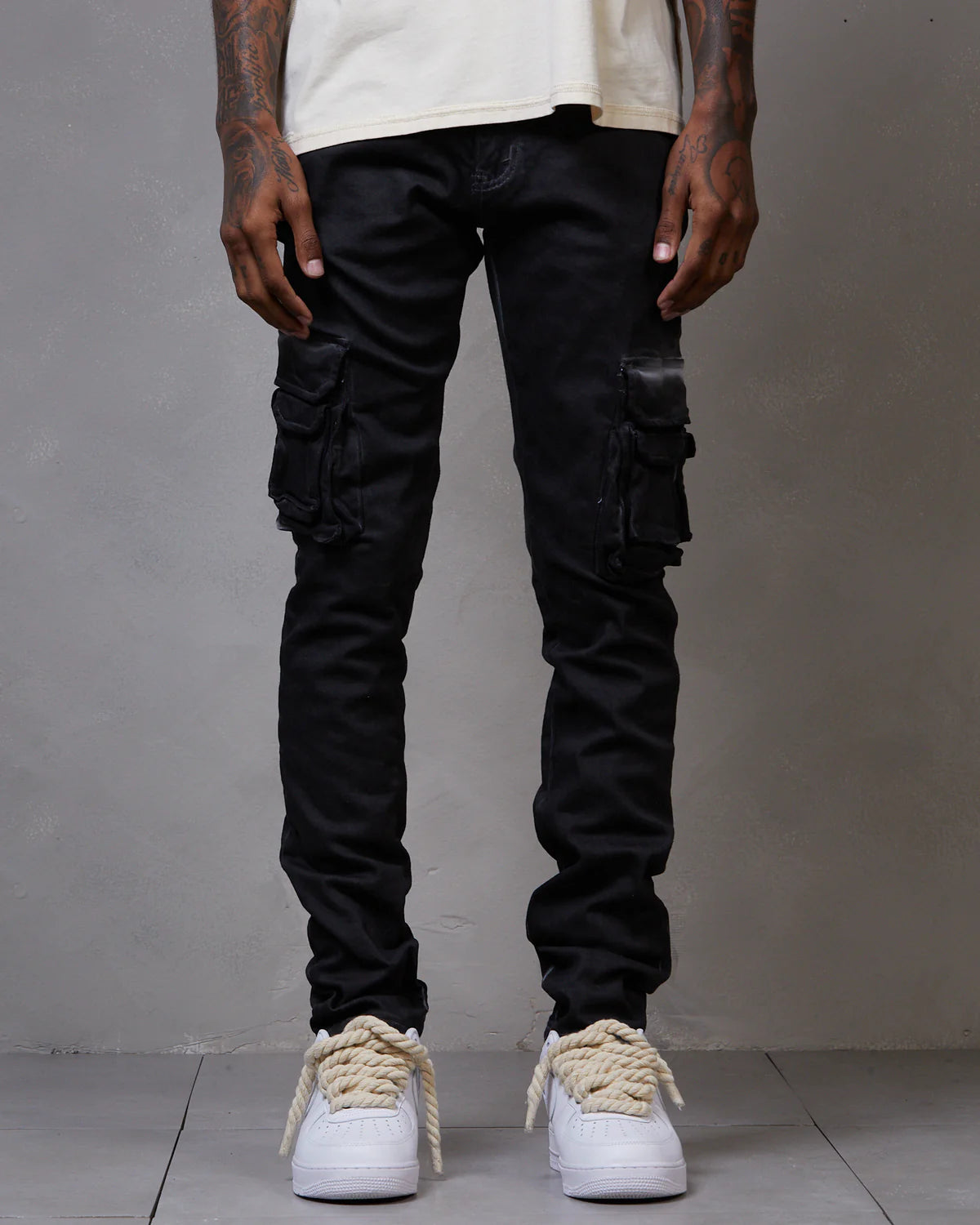 Solace Skinny Cargo Jean Black