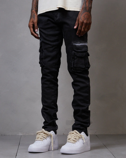 Solace Skinny Cargo Jean Black