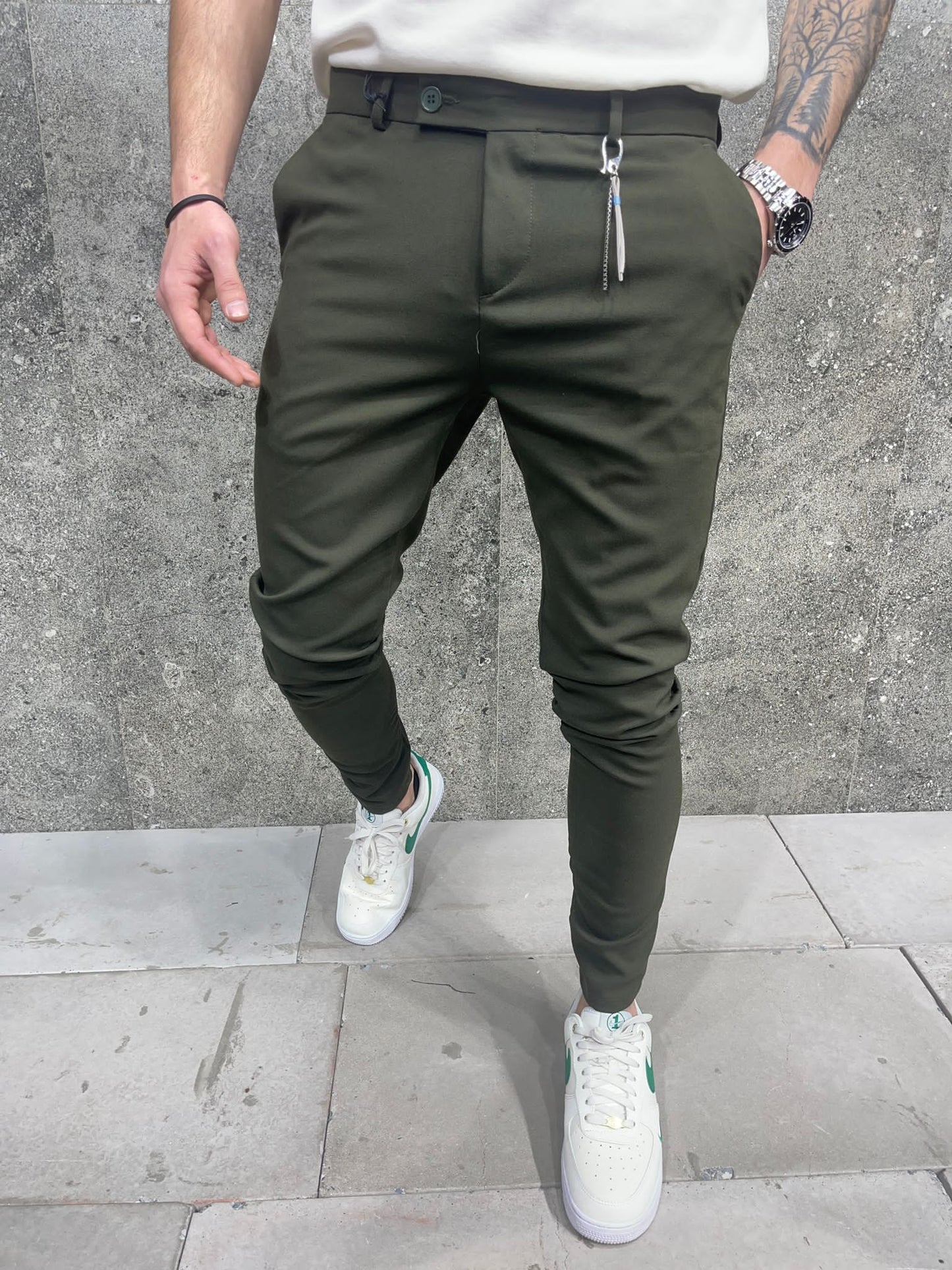 Legend Skinny Dress Pants Olive 1044-5