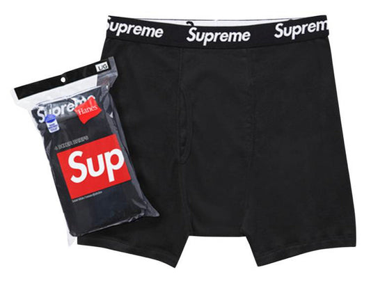 Supreme Hanes Boxer Briefs Black