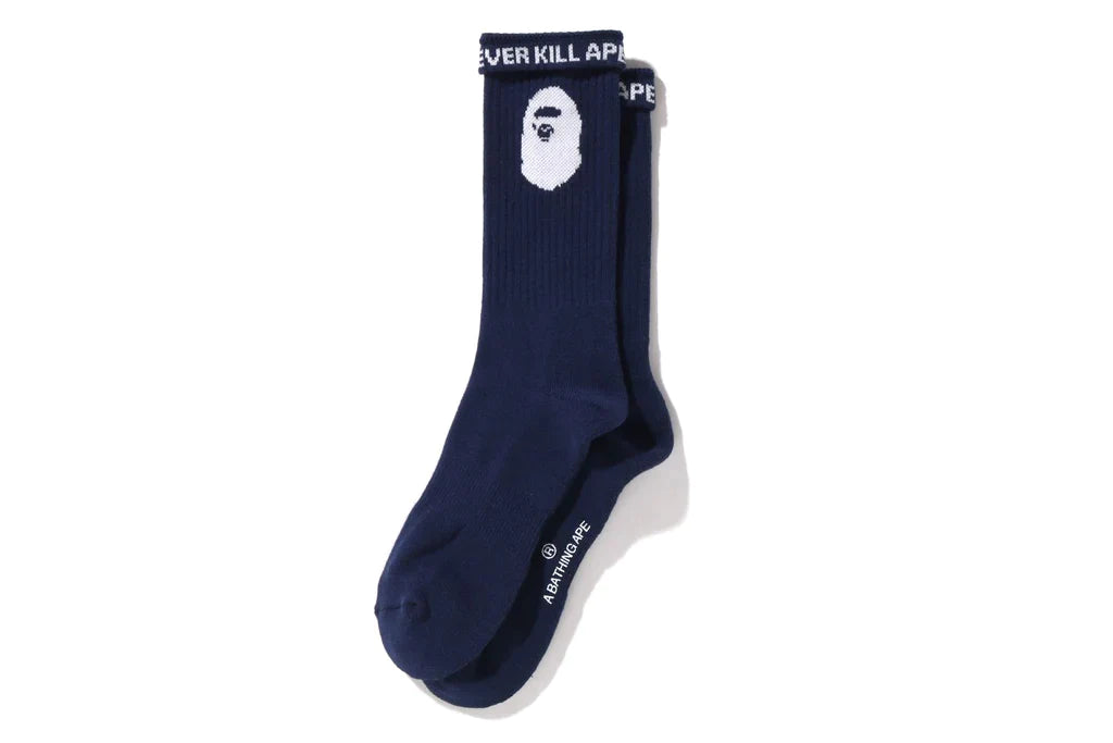 Bape Navy Socks