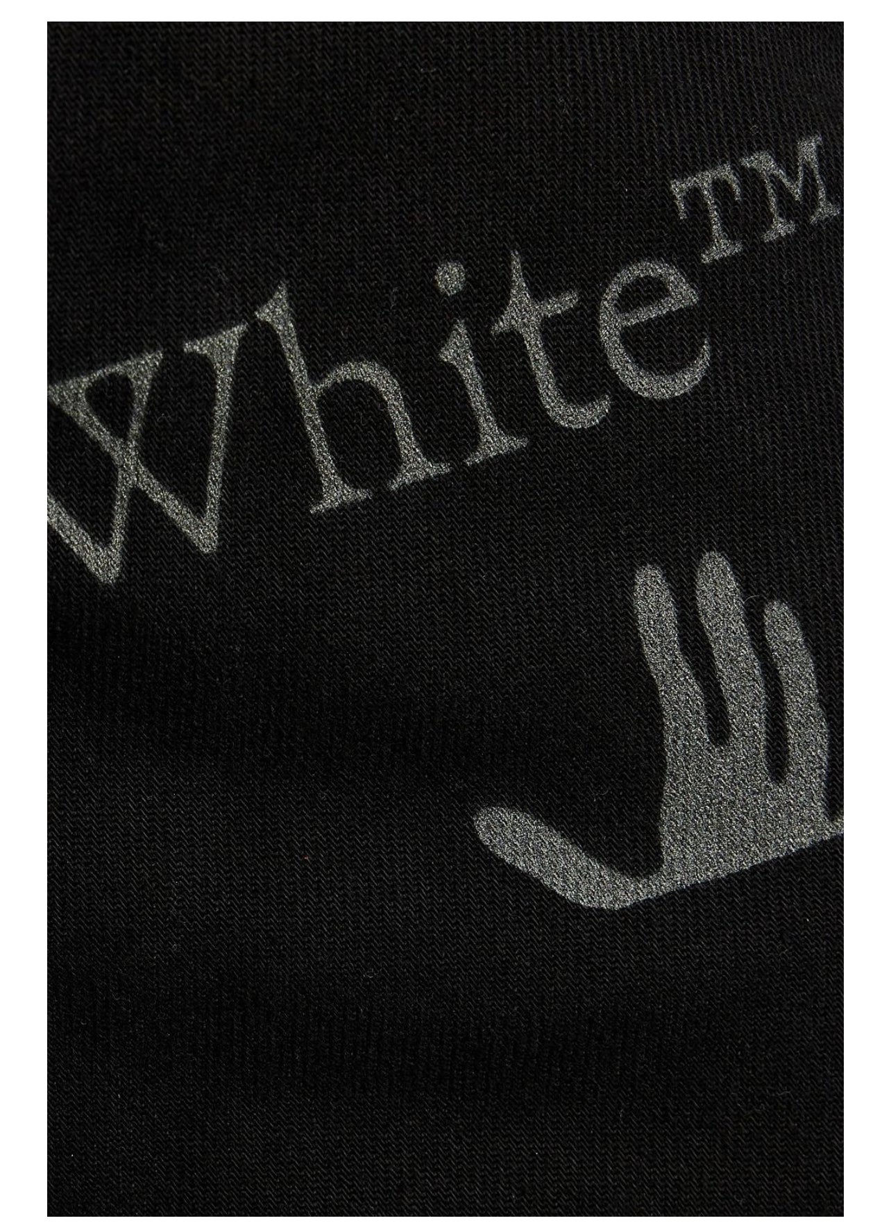 Off White Printed Logo Black Jean