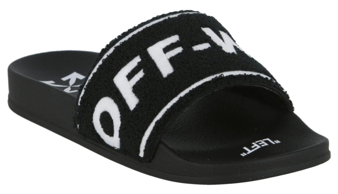 Off-White Embroidery Black Slides